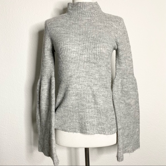 RACHEL Rachel Roy Sweaters - RACHEL ROY Gray Flared Sleeve Sweater